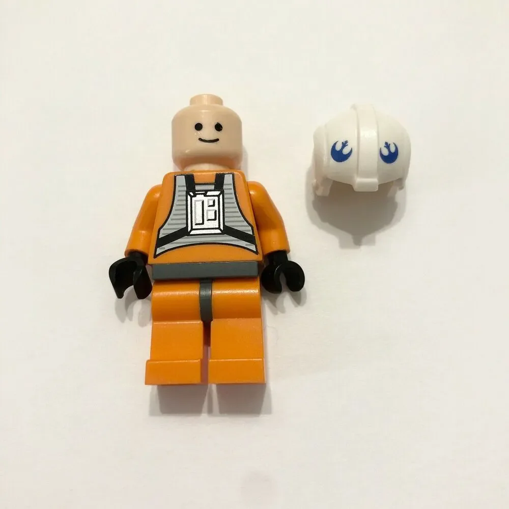 Lego Star Wars 7666 Rebel Pilot Dak Ralter Light Nougat Head Minifigure sw0012b